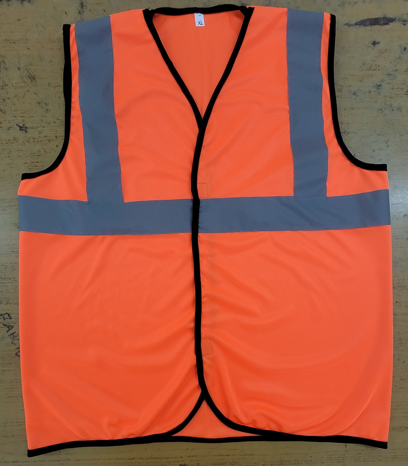 140 GSM Polyester Fluorescent Orange Single Reflective Tape Velcro Type