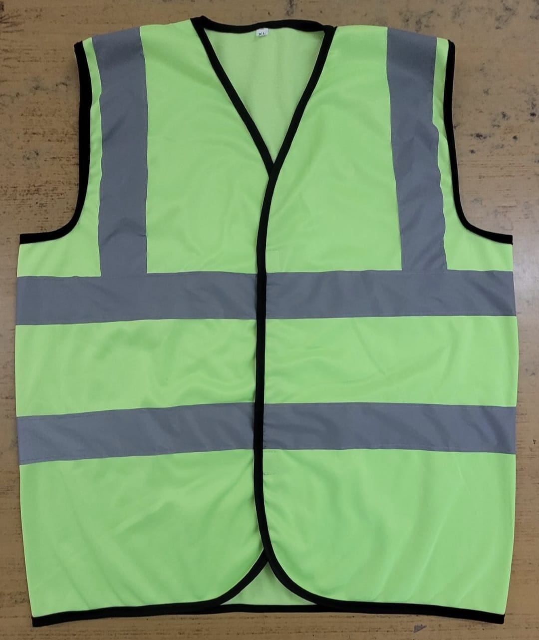 220 GSM Polyester Fluorescent Green Double Reflective Tape Velcro Type